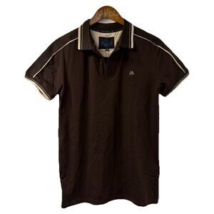 Marc Asher Brown Polo Shirt Medium Short Sleeve